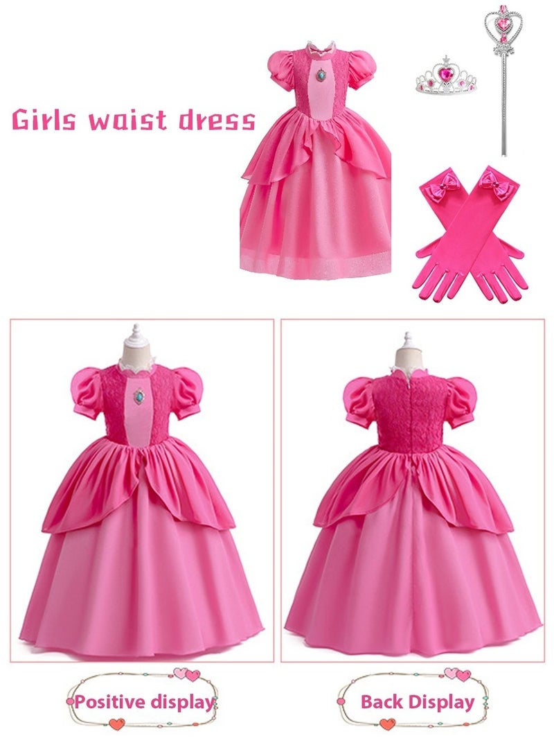 ميكسد أميرة فتاة اللباس والاكسسوارات ، ملابس الأميرة ، حفلة عيد ميلاد مجموعات آر بي جي ، هدايا للبنات ( 110cm ) - Image 2