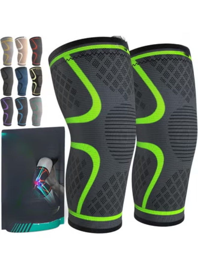 طقم داعم ركبة عملي – كم ضاغط قابل للتنفس لتخفيف الألم وحماية الركبة - Image 1