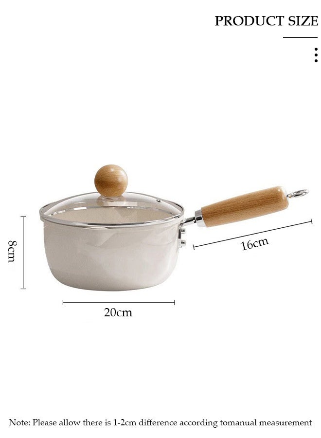 DUNISO Saucepan with Lid, Small Cooking Pot with Pour Spout, Non Stick Sauce Pan, Nonstick Milk Pan for Induction, Gas and Electric Hobs, Perfect for Cooking Gravies, Pasta, Vegetable and More - Image 2