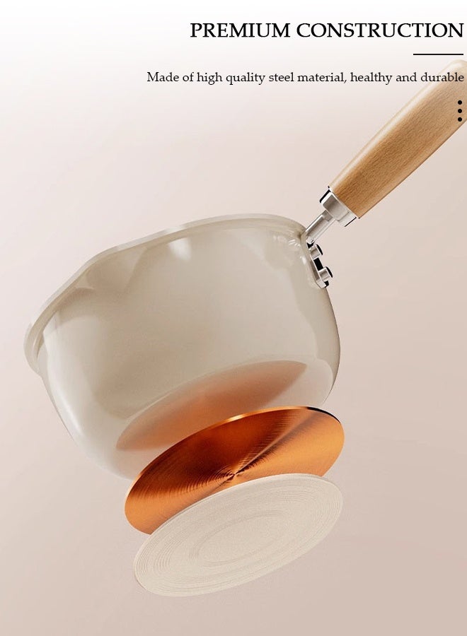 DUNISO Saucepan with Lid, Small Cooking Pot with Pour Spout, Non Stick Sauce Pan, Nonstick Milk Pan for Induction, Gas and Electric Hobs, Perfect for Cooking Gravies, Pasta, Vegetable and More - Image 5