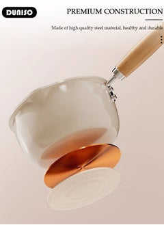 DUNISO Saucepan with Lid, Small Cooking Pot with Pour Spout, Non Stick Sauce Pan, Nonstick Milk Pan for Induction, Gas and Electric Hobs, Perfect for Cooking Gravies, Pasta, Vegetable and More  - Image 3