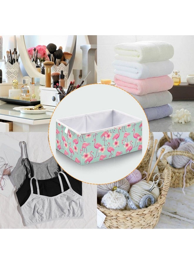 Kigai Beautiful Pink Flamingo Cube Storage Bin, Large Foldable Organizer Basket for Toys, Shelves, Laundry, Nursery -11 x 11 x 11 in - Image 4