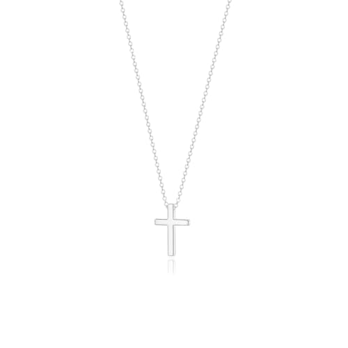 Zeffy Cross Necklace for Women 18k Silver Plated Tiny Cross Pendant Necklace for Women Simple Layered Cross Necklaces - Image 1