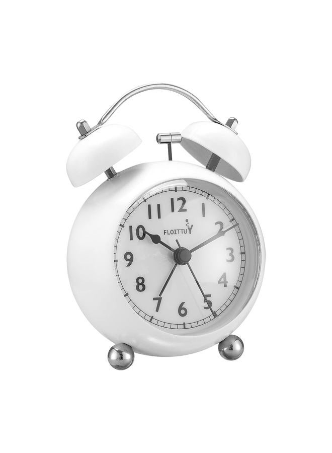 FLOITTUY (Loud Alarm Clock for Deep Sleepers) 3.5'' Twin Bell Alarm Clock with Backlight for Bedroom,No-Ticking,Cute(Pink) - Image 1