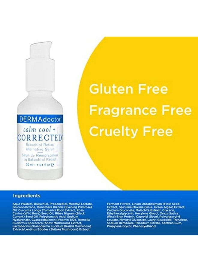 DERMAdoctor - Calm Cool Corrected Bakuchiol Retinol Alternative Serum For Dry Sensitive Rosacea Or Eczemaprone Skin 1.01 Fl Oz - Image 1