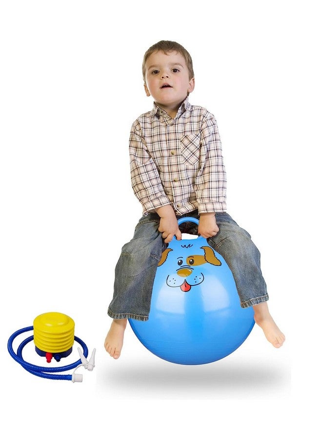 Sisliya Jumping Ball Plain Hopper Ball, Bouncy Ball, Jumping Ball,Hopper Ball for Indoor and Outdoor Use Resultable, Robust Fitness for Children(65 cm) (Blue) - Image 1