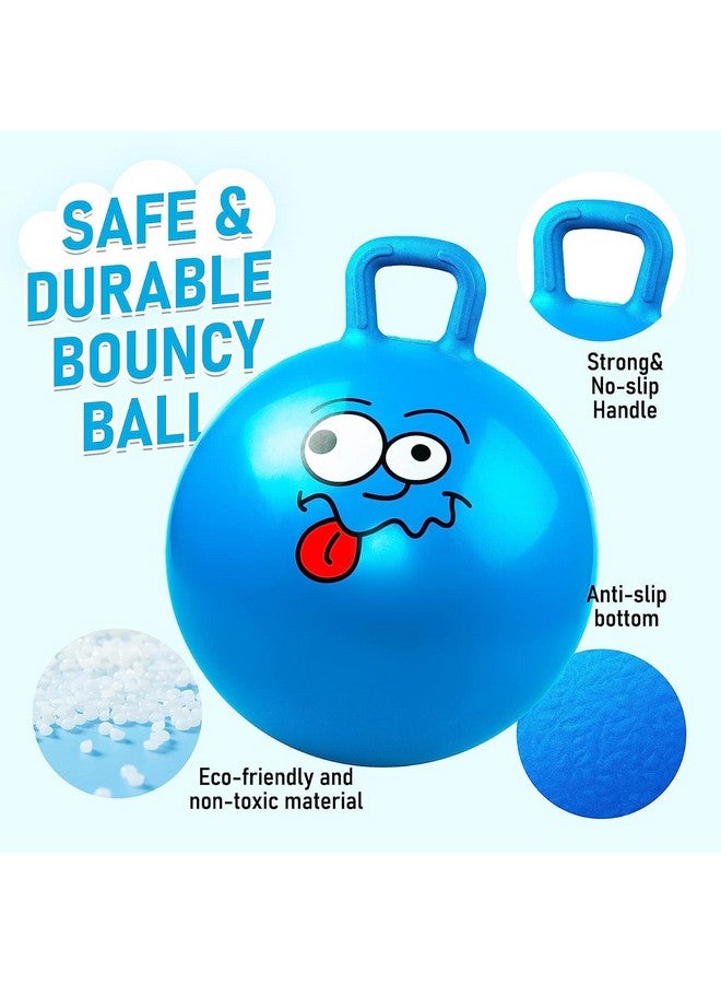 Sisliya Jumping Ball Plain Hopper Ball, Bouncy Ball, Jumping Ball,Hopper Ball for Indoor and Outdoor Use Resultable, Robust Fitness for Children(65 cm) (Blue) - Image 3