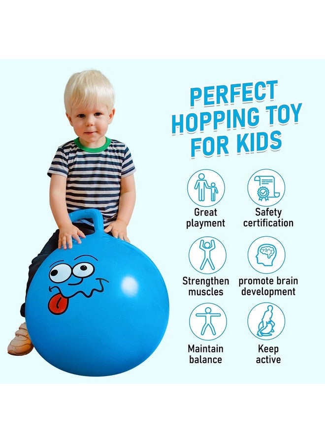 Sisliya Jumping Ball Plain Hopper Ball, Bouncy Ball, Jumping Ball,Hopper Ball for Indoor and Outdoor Use Resultable, Robust Fitness for Children(65 cm) (Blue) - Image 2