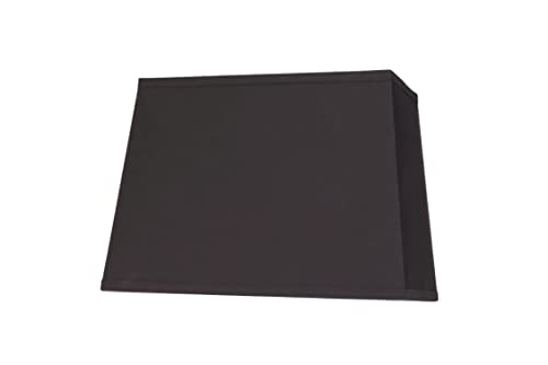 Aspen Creative 36081 Transitional Rectangle Hardback Shaped Spider Construction Lamp Shade in Black, 14" + 8" Wide (12" + 6") x (14" + 8") x 10" - Image 2