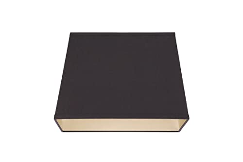 Aspen Creative 36081 Transitional Rectangle Hardback Shaped Spider Construction Lamp Shade in Black, 14" + 8" Wide (12" + 6") x (14" + 8") x 10" - Image 5