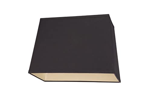 Aspen Creative 36081 Transitional Rectangle Hardback Shaped Spider Construction Lamp Shade in Black, 14" + 8" Wide (12" + 6") x (14" + 8") x 10" - Image 3
