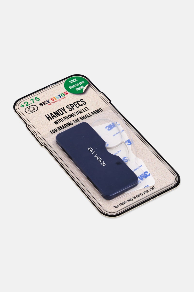 SKY VISION Men 4205002 Handy Oval Reading Glasses With Phone Wallet, Silver - Image 3