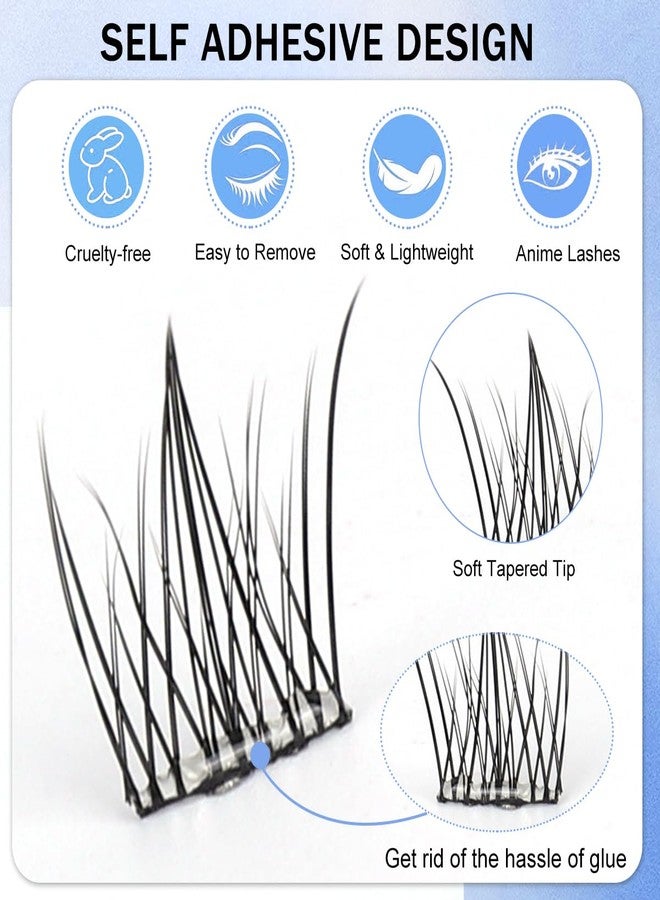 MAYCREATE® 120Pcs Pre-glued False Eyelashes Kit with Tweezer, Cluster Fluffy Lashes 10/11mm, Natural or Party Look DIY Lash Extensions Kit - Image 3