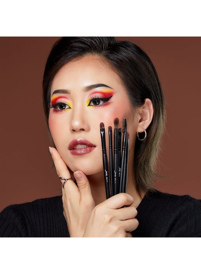 Jessup Eye Brushes Set, Vegan Makeup Brushes with Concealer Powder Eyeshadow Blending Eyeliner Spoolie Brush, 16pcs Premium Synthetic Black Cosmetic Brush T272 - Image 3