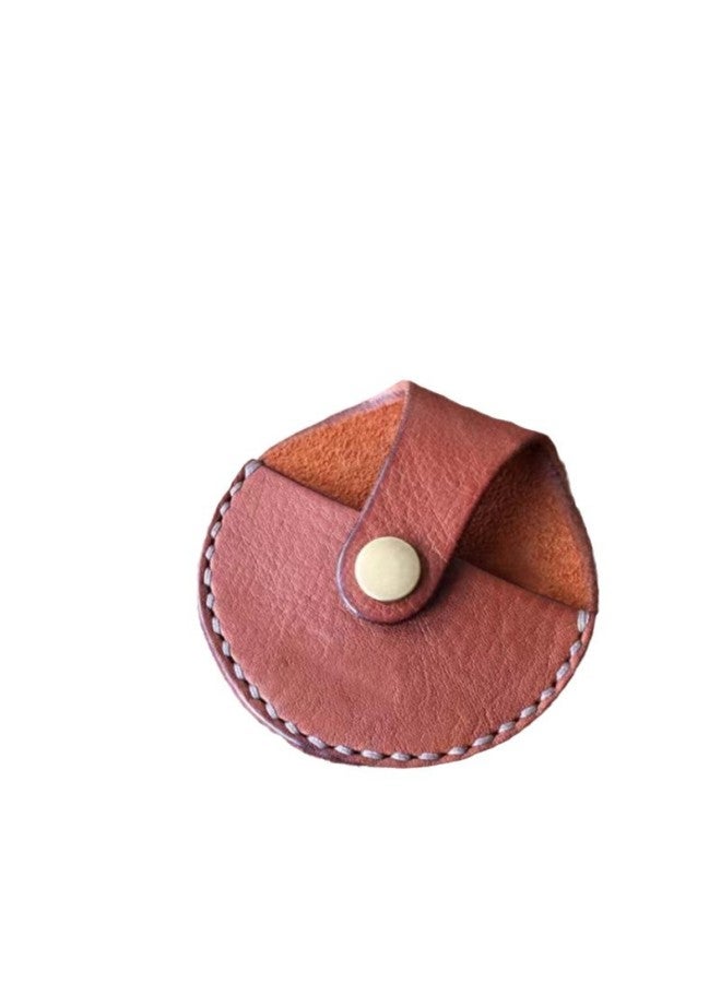Digital Camera Lens Cover Protective Cover Pu Leather Portable Lens Cover Dust Filter Cover Protective Cover Memory Card Cover-Color:Brown  - Image 1