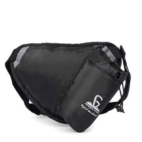 Greenlands Waist Zipper Bag with Water Bottle Holder & Adjustable Strap | Crossbody Bag for Men & Women | Perfect for Travel, Hiking & Cycling (Black) - Image 2
