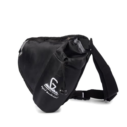 Greenlands Waist Zipper Bag with Water Bottle Holder & Adjustable Strap | Crossbody Bag for Men & Women | Perfect for Travel, Hiking & Cycling (Black) - Image 1