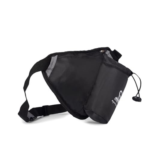 Greenlands Waist Zipper Bag with Water Bottle Holder & Adjustable Strap | Crossbody Bag for Men & Women | Perfect for Travel, Hiking & Cycling (Black) - Image 3