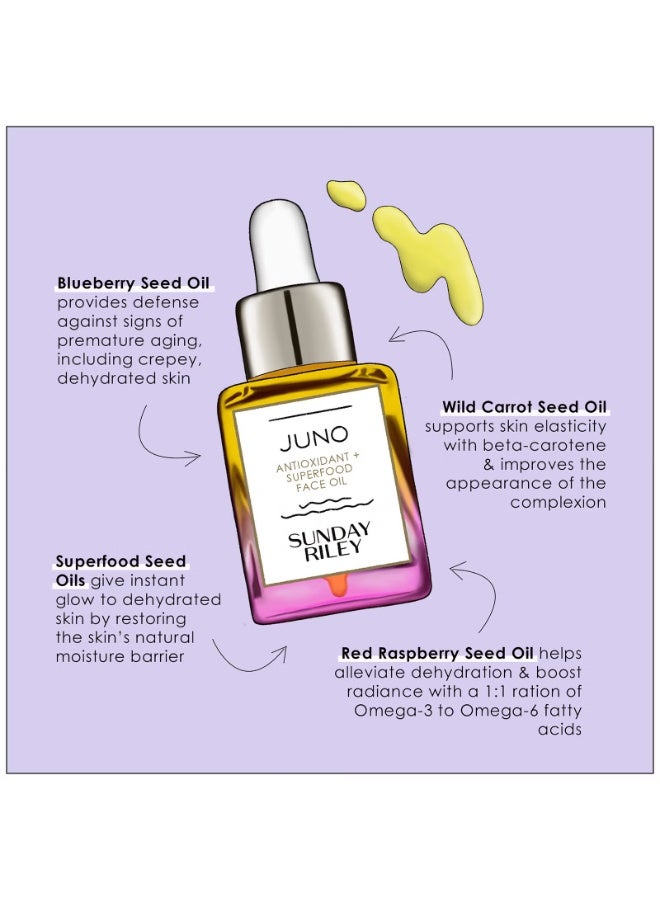 Sunday Riley JUNO Antioxidant + Superfood Face Oil 15ml - Image 3