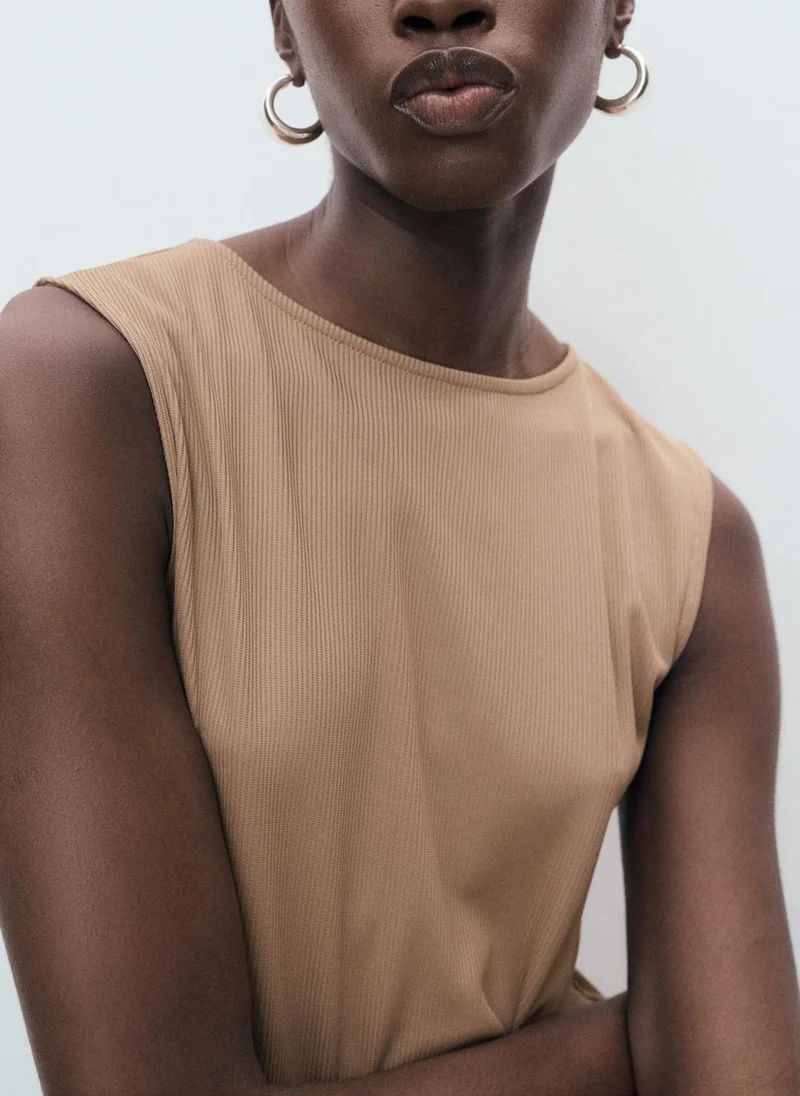 MANGO Combined Pleated Dress