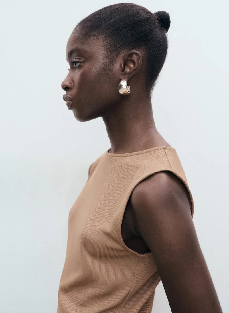 MANGO Combined Pleated Dress
