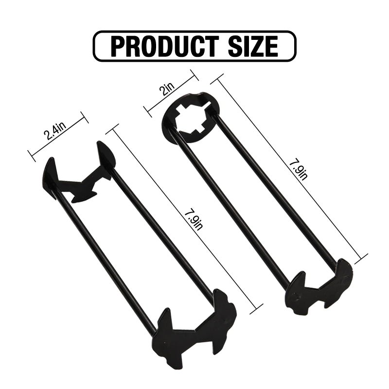 Kitchenassist 2Pcs Basin Wrench Multifunctional Sink Wrench 7 Sizes Faucet Tool Four-Jaw Hex Spanner Universal Plumbers Tool For Tight Spaces Kitchen Bathroom Home - Image 2