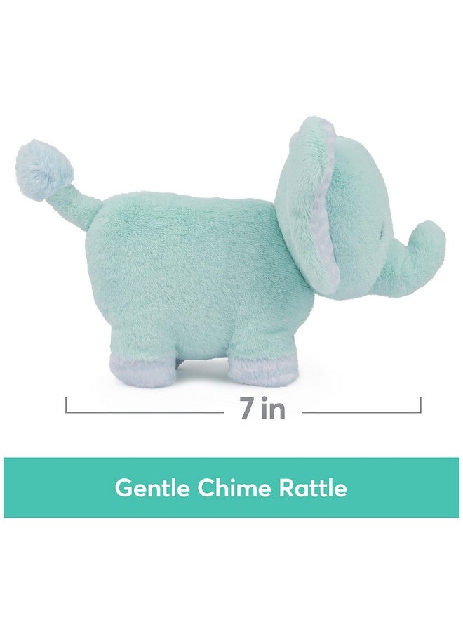 GUND Baby Safari Friends Collection Plush Elephant With Chime Sensory Toy Stuffed Animal For Babies And Newborns Teal 7" - Image 4