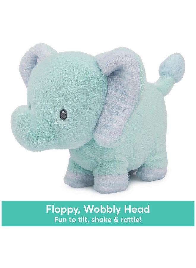 GUND Baby Safari Friends Collection Plush Elephant With Chime Sensory Toy Stuffed Animal For Babies And Newborns Teal 7" - Image 5