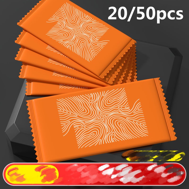 50 Individually Packaged Wet Wipes for Travel Camping and Outdoor Activities - Image 1