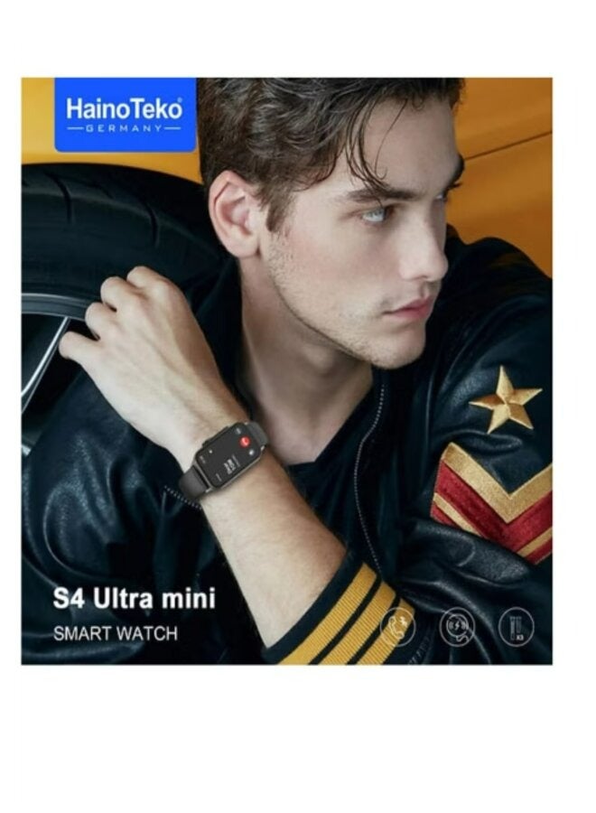 Haino Teko Smart Watch S4 Ultra Mini Screen Amoled With Two Silicone Straps And Wireless Charger - Image 2