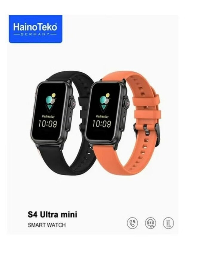 Haino Teko Smart Watch S4 Ultra Mini Screen Amoled With Two Silicone Straps And Wireless Charger - Image 3