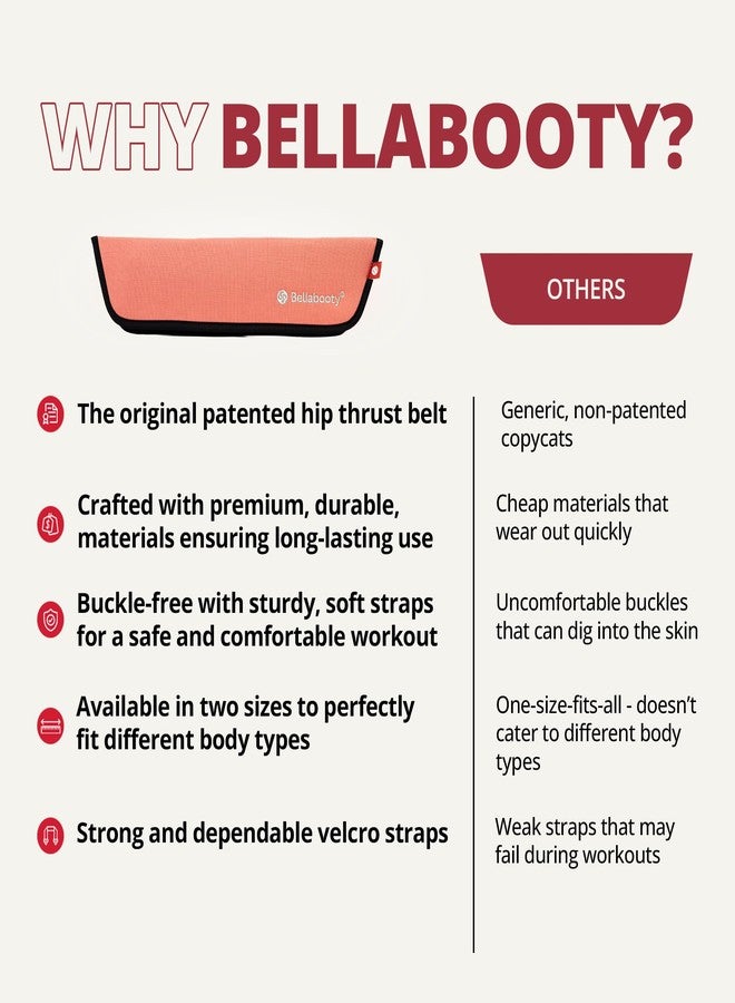 Bellabooty Pink OG Hip Thrust Belt - Weight Lifting Belt for Women - Booty Bands Compatible - Slip-Resistant Padding - Lifting Belt for Dumbbells, Kettlebells, Plates - Home Gym & Workout Equipment - Image 4