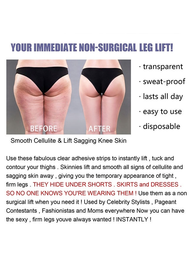 West&Month - 10Pcs Thigh Lift Tape Transparent lifting Adhesive Bandage Patch for Leg Body Sagging Skin Fat Anti Chafing Ultra Thin Inner Paste Waterproof Pad Disposable Shaping Leg Lifting Stickers - Image 1