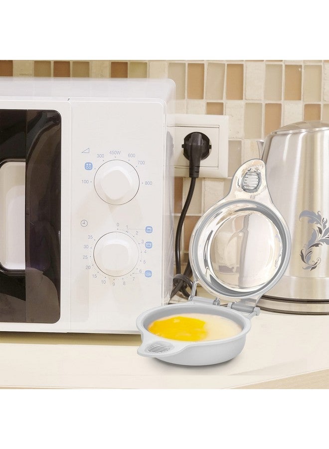 Chef Buddy Microwave Maker, a Healthy Breakfast Utensil Kitchen Essentials, Easy to Make-Holds Up to Two Eggs and Cooks in 45 Seconds, White - Image 5