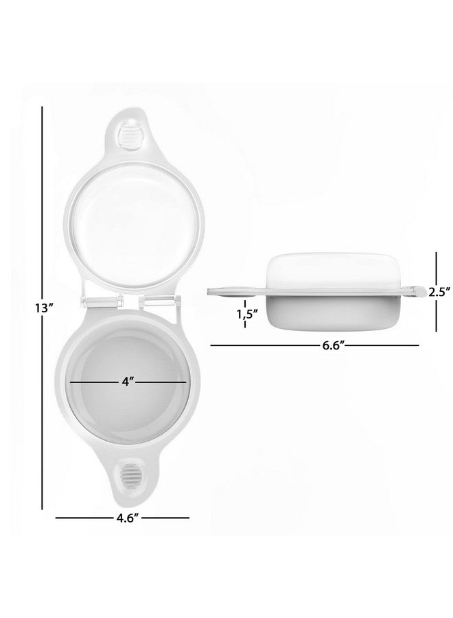 Chef Buddy Microwave Maker, a Healthy Breakfast Utensil Kitchen Essentials, Easy to Make-Holds Up to Two Eggs and Cooks in 45 Seconds, White - Image 2