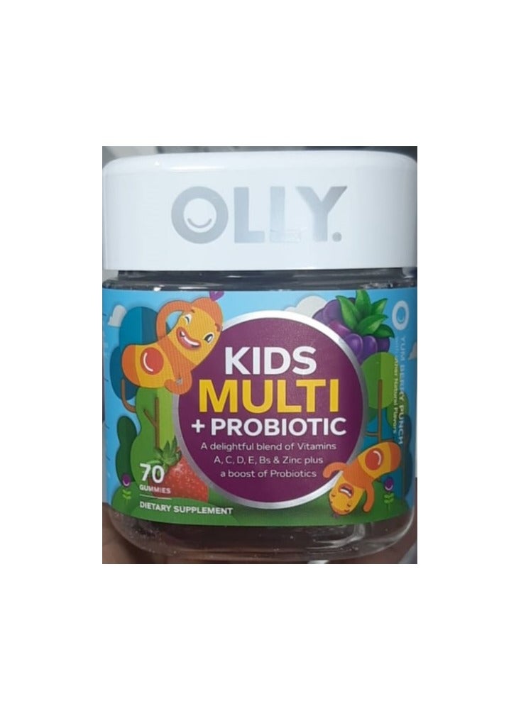 OLLY Kids Multi Probiotic Vitamins Dietary Supplement 70 Gummies