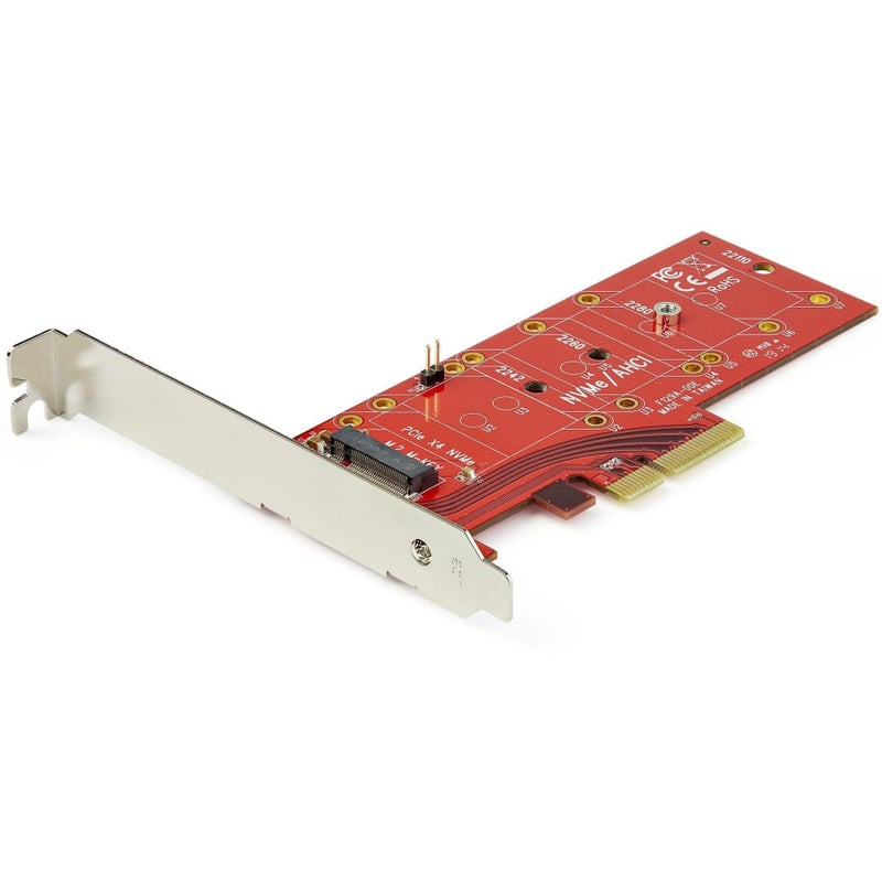 Startech.com StarTech.com M2 PCIe SSD Adapter - x4 PCIe 3.0 NVMe / AHCI / NGFF / M-Key - Low Profile and Full Profile - SSD PCIe M.2 Adapter (PEX4M2E1)  - Image 1