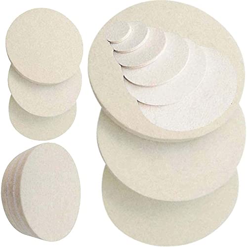 DIY Crafts 1" Felt Pad Only 5X, 5 Pcs Felt Pad Only for Universal Car Glass Polishing Kit Windscreen Repair Window Scratch Remover Do It Yourself Kit/Set (1" Felt Pad Only 5X) - Image 1