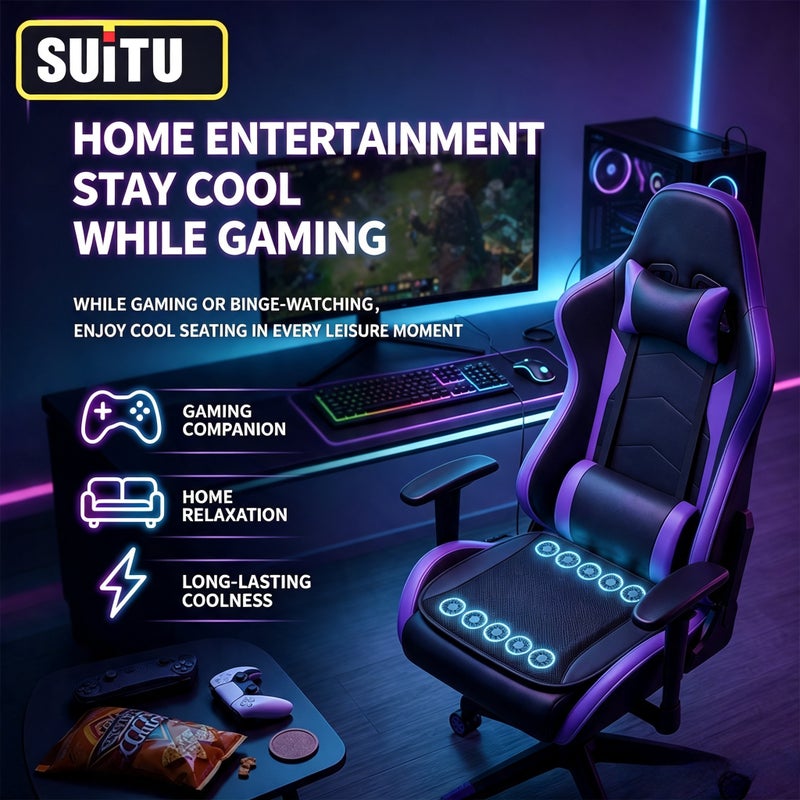 Suitour Summer Car Ventilation Cushion with USB Fan - Image 2
