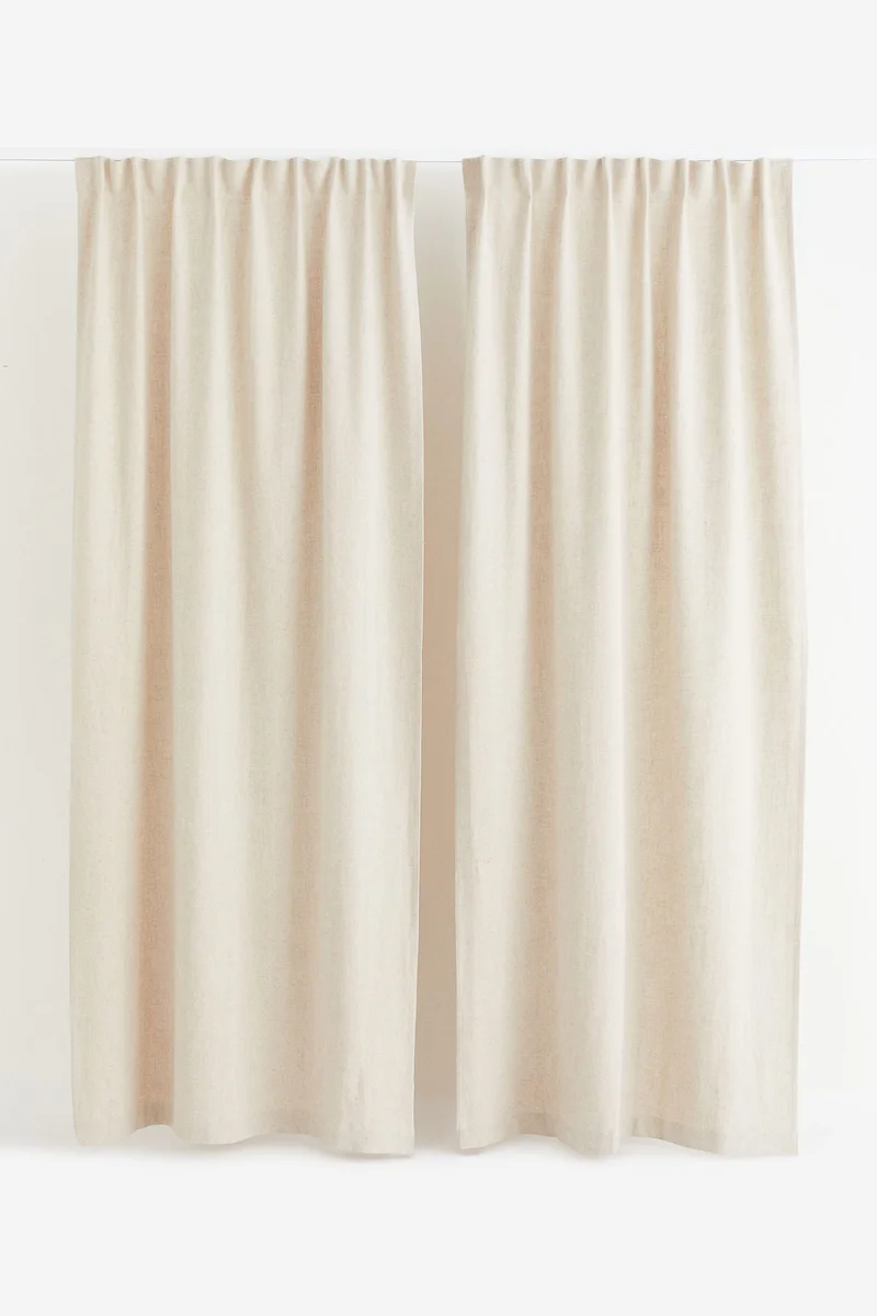 H&M 2-pack linen-blend curtain lengths