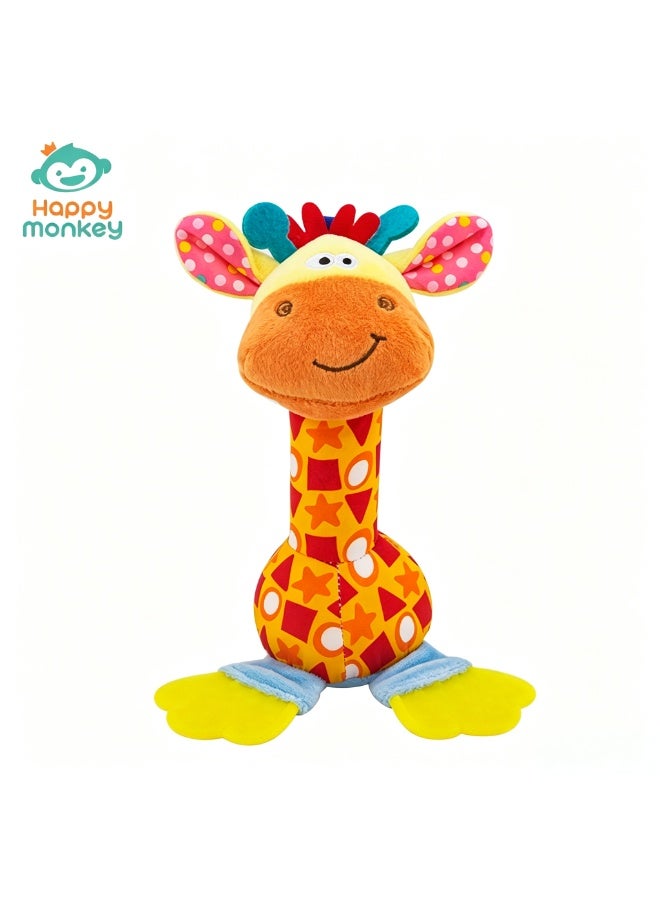 Baby Soft Rattle Development Handle Sensory Toy Giraffe