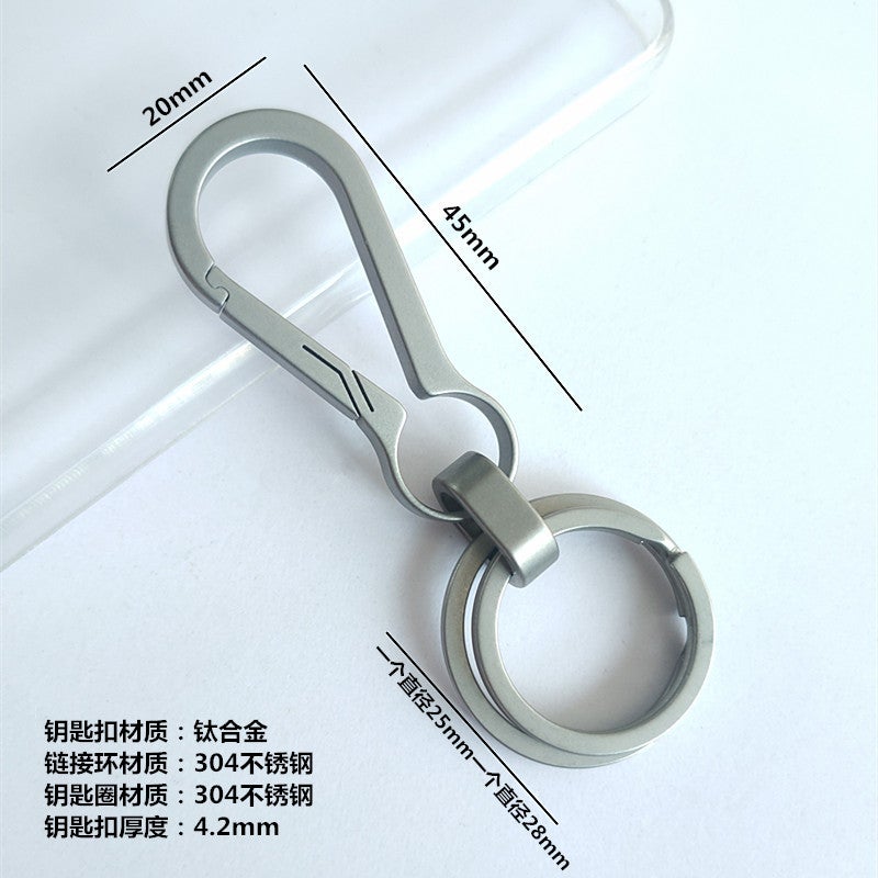 Titanium Alloy Car Keychain Men'S And Women'S High-End Waist Hanging Multifunctional Key Chain Ring Distinctive Bottle Opener Pendant - Image 3
