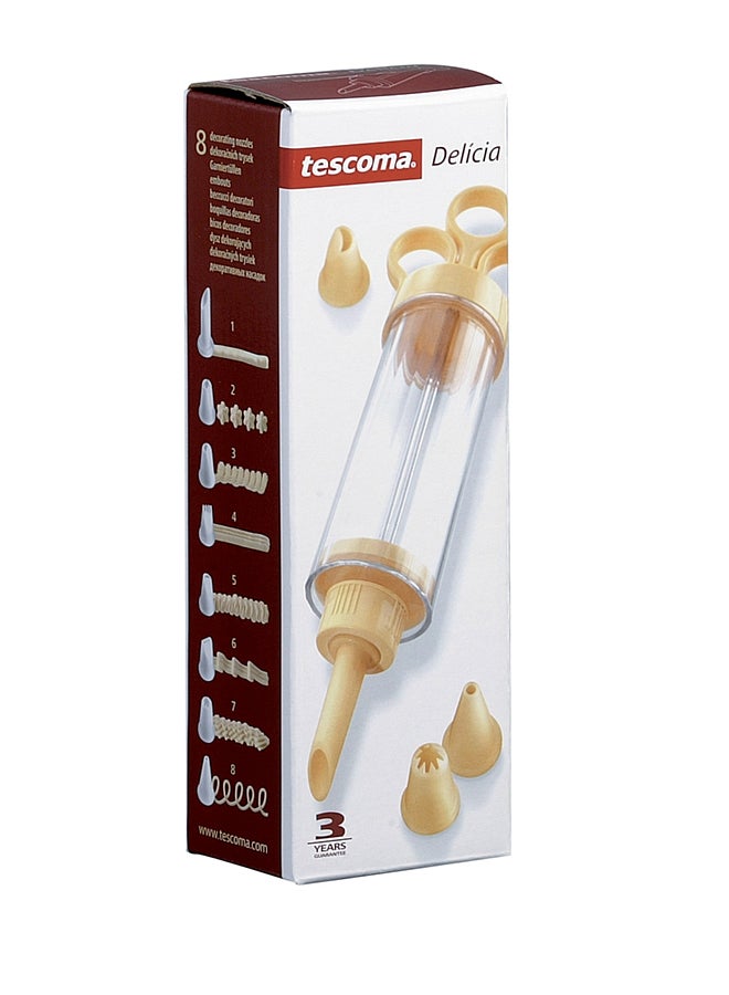 تسكوما أداة تزيين الكيك بالمكبس مع 8 رؤوس – DELICIAأدوات مطبخ تسكوما عالية الجودة, منتجات مطبخ تسكوما, أداة مطبخ تسكوما, أداة تزيين كيك تسكوما جراند شيف, أداة تزيين كيك تسكوما بريستو, أداة تزيين كيك من تسكوما مقاومة للصدأ - Image 1