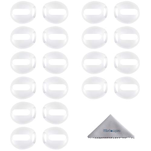 Wisdompro 10 Pairs Ear Tips Compatible with Apple AirPods 2 and 1, Ultra Thin Soft Silicone Anti-Slip Dust Proof Protective Fit in Case Ear Skins - Translucent - Image 1