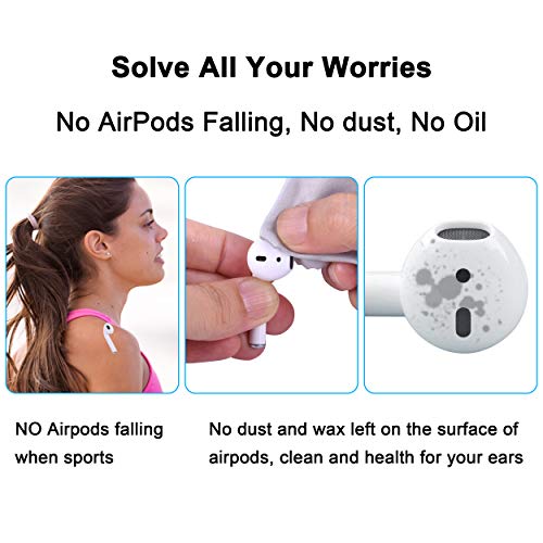 Wisdompro 10 Pairs Ear Tips Compatible with Apple AirPods 2 and 1, Ultra Thin Soft Silicone Anti-Slip Dust Proof Protective Fit in Case Ear Skins - Translucent - Image 4