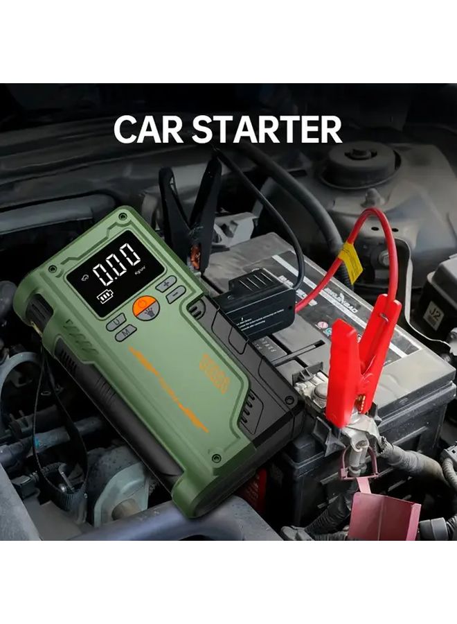 Type A Heavy Duty Car Smart Emergency Inflator Portable Jump Starter Air Compressor 150PSI Digital Tire Pump - Image 4