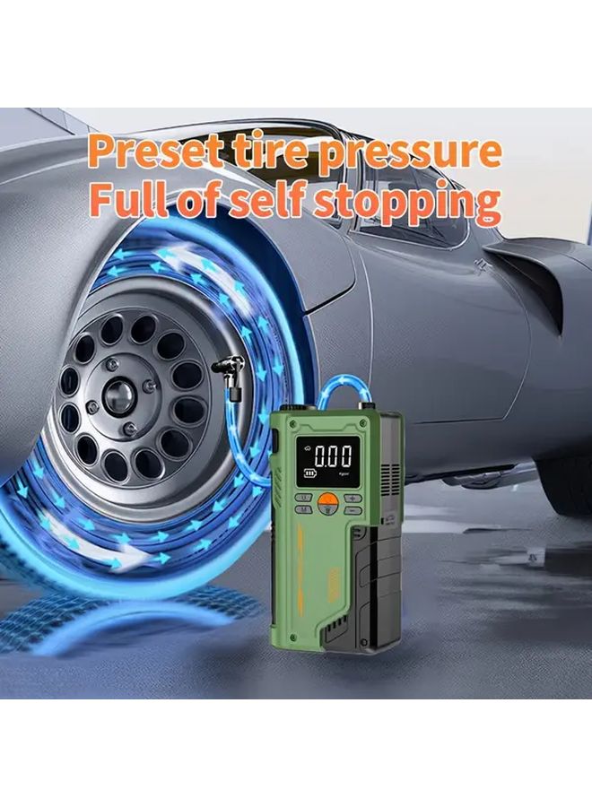 Type A Heavy Duty Car Smart Emergency Inflator Portable Jump Starter Air Compressor 150PSI Digital Tire Pump - Image 5
