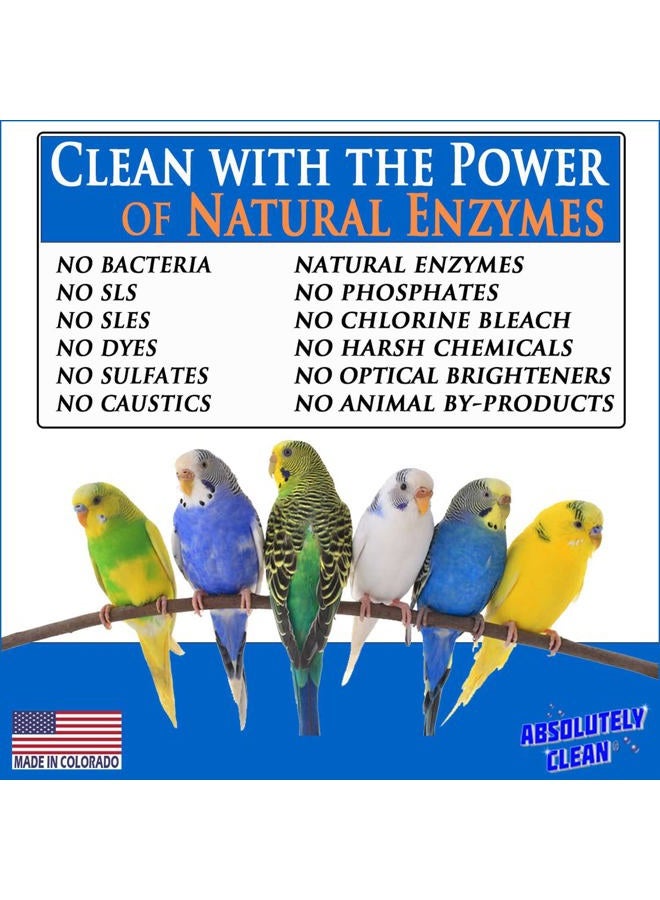 Absolutely Clean Amazing Bird Cage Cleaner and Deodorizer - Just Spray/Wipe - Safely & Easily Removes Bird Messes Quickly and Easily - Veterinarian Approved - Made in the USA - Image 5