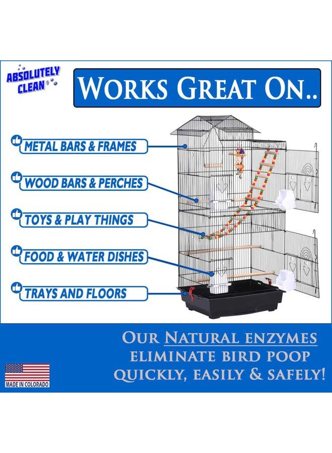 Absolutely Clean Amazing Bird Cage Cleaner and Deodorizer - Just Spray/Wipe - Safely & Easily Removes Bird Messes Quickly and Easily - Veterinarian Approved - Made in the USA - Image 3