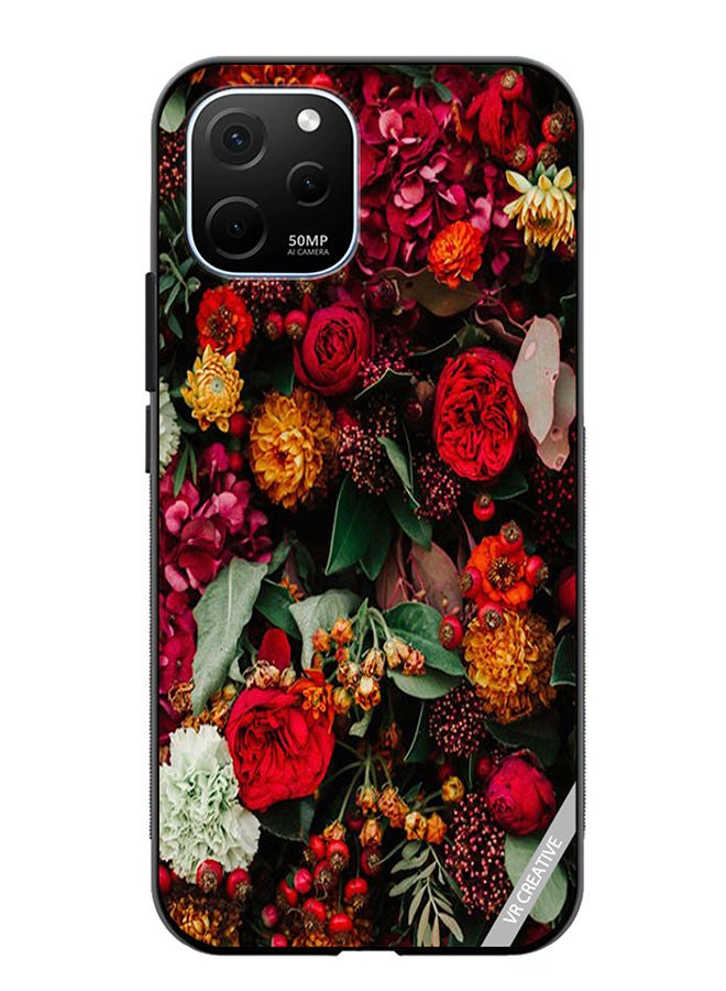 VR CREATIVE Protective Case Cover For Huawei Enjoy 50z Colourful Flower Design Multicolour - Image 1